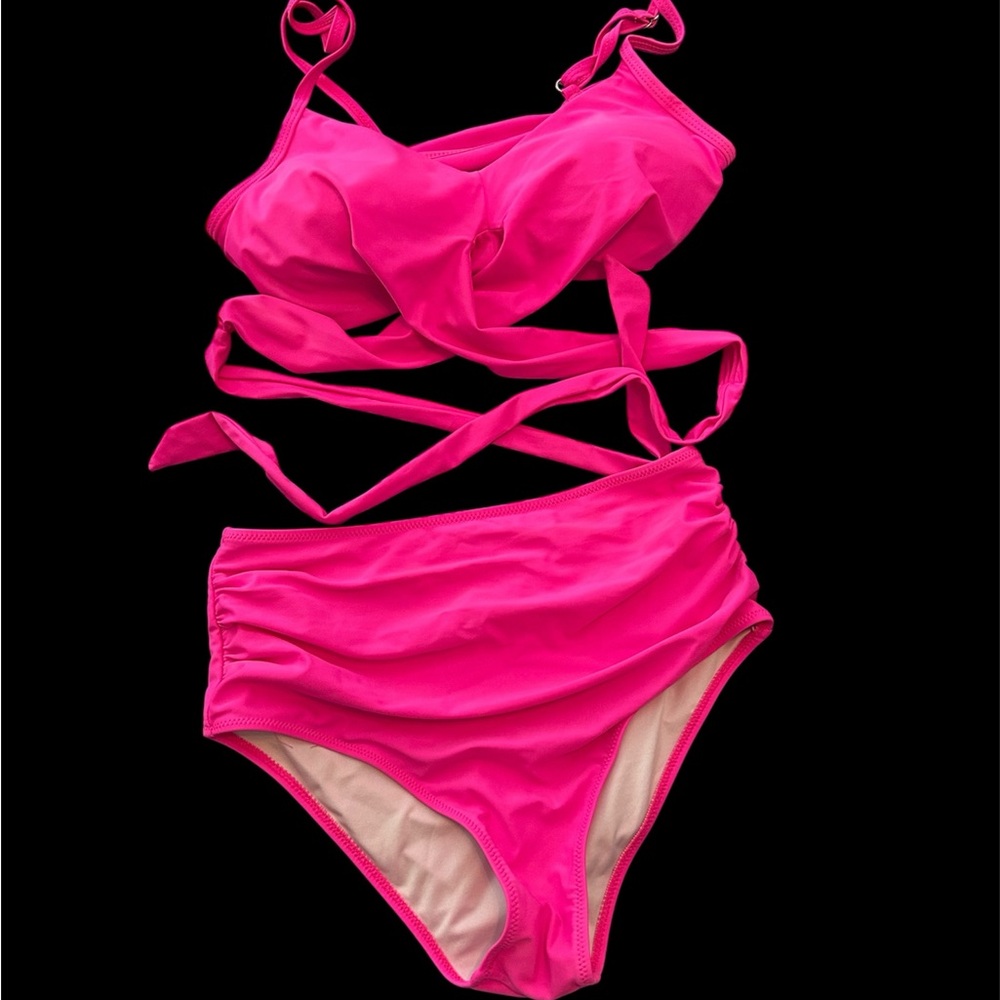 Women's Pink Strappy Swimsuit